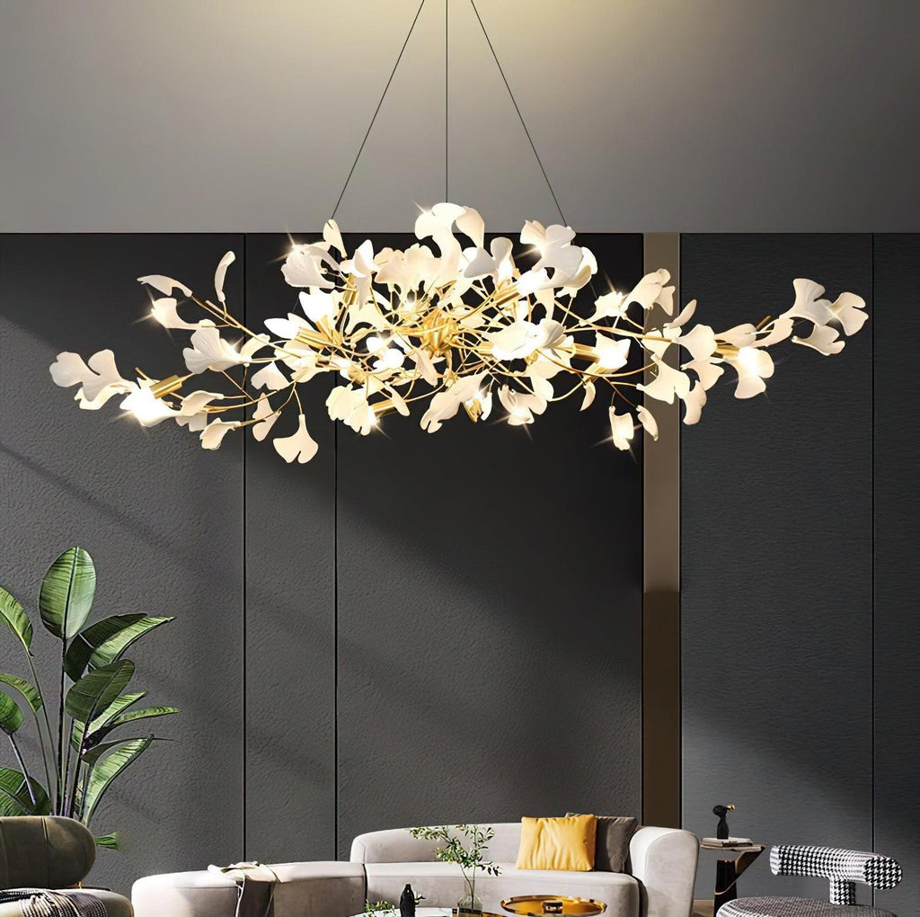 Leaf Design Chandelier — Chandelier | Maison Monashee — view 2