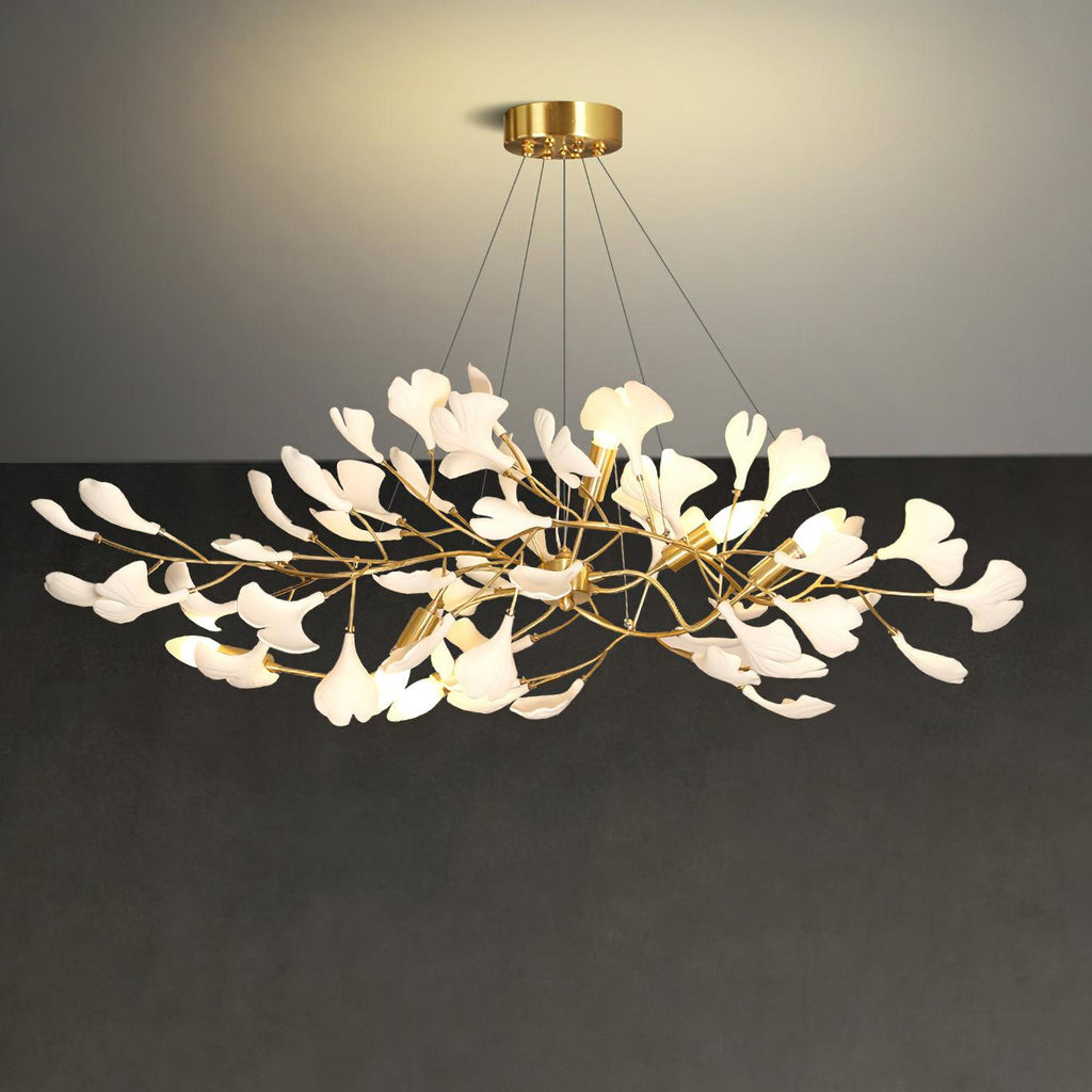 Leaf Design Chandelier — Chandelier | Maison Monashee — view 21