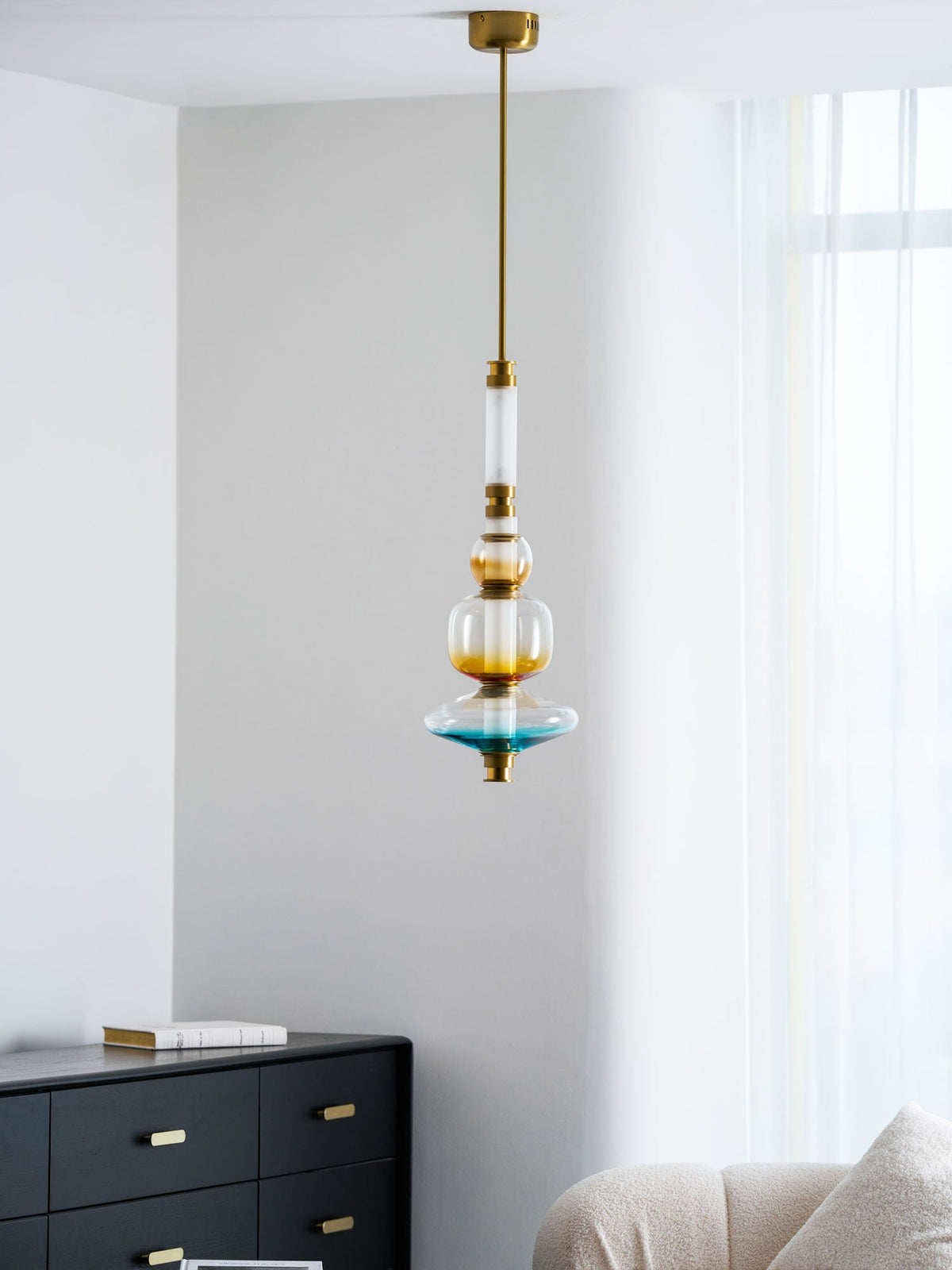 Linear Glass Pendant Light — Pendant Light | Maison Monashee — view 16