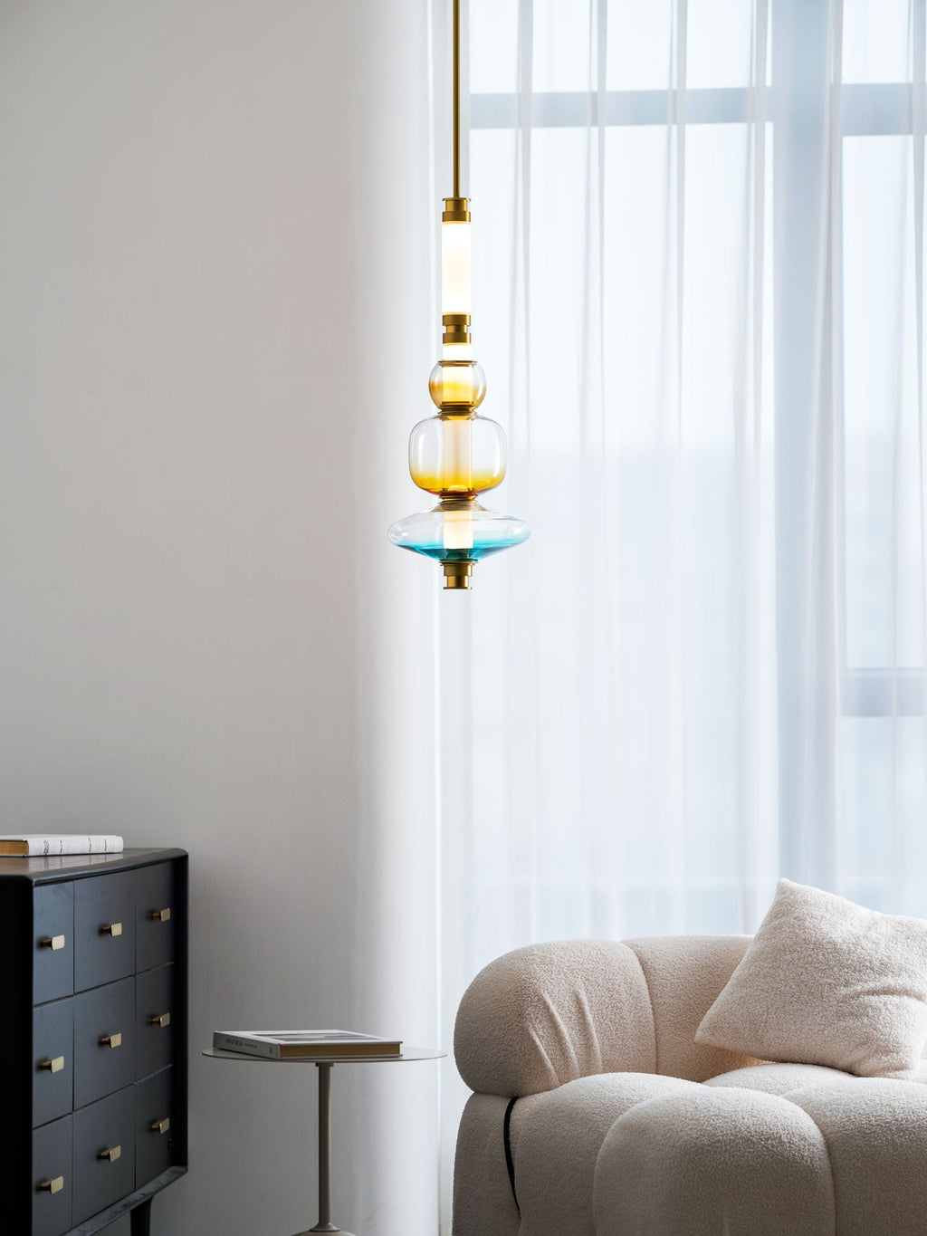 Linear Glass Pendant Light — Pendant Light | Maison Monashee — view 17