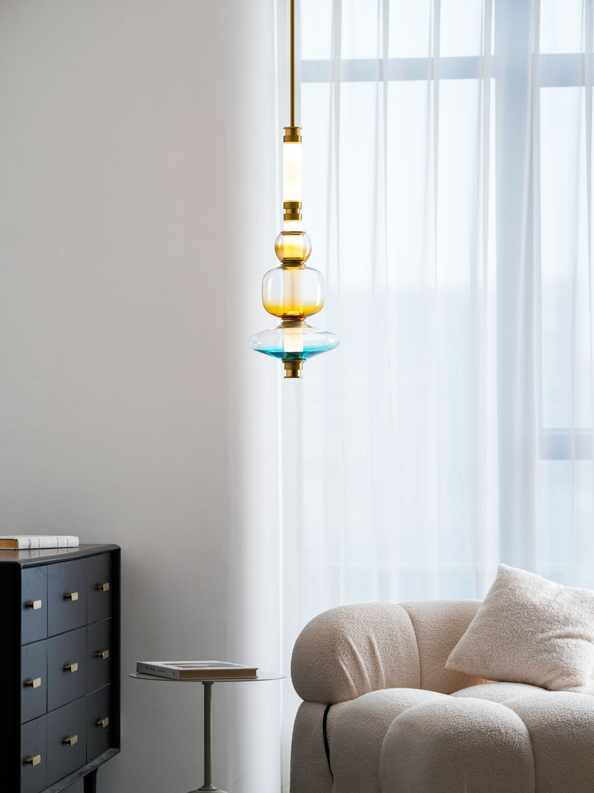 Linear Glass Pendant Light — Pendant Light | Maison Monashee — view 17