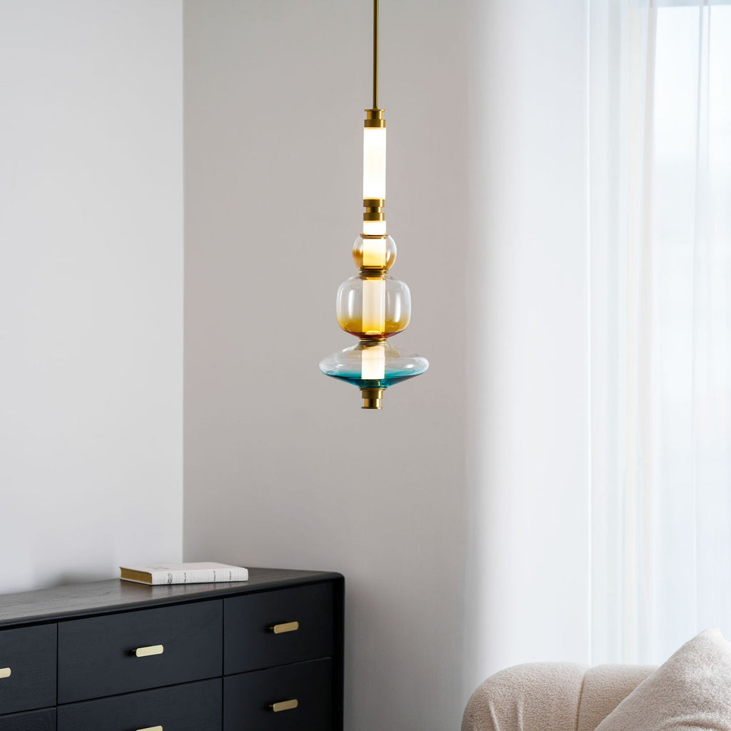 Linear Glass Pendant Light — Pendant Light | Maison Monashee — view 19