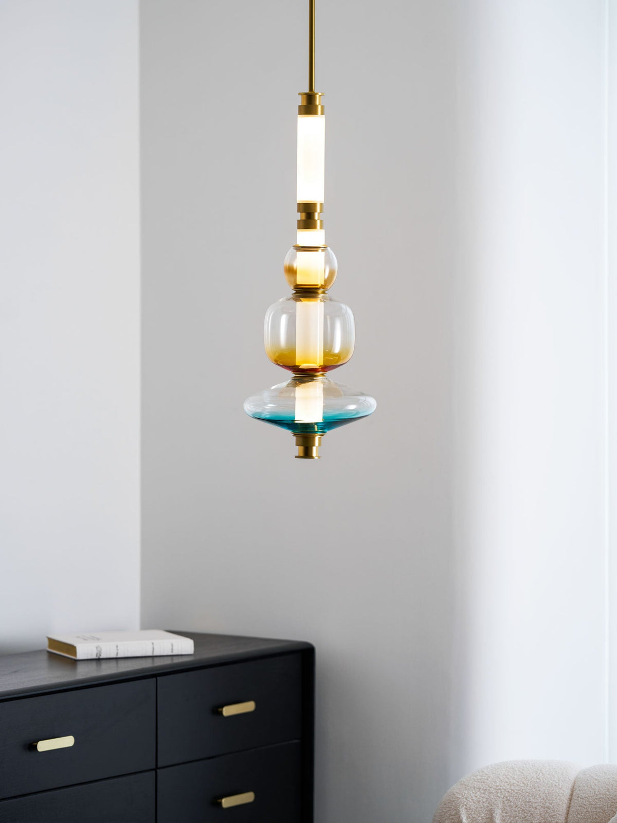 Linear Glass Pendant Light — Pendant Light | Maison Monashee — view 20