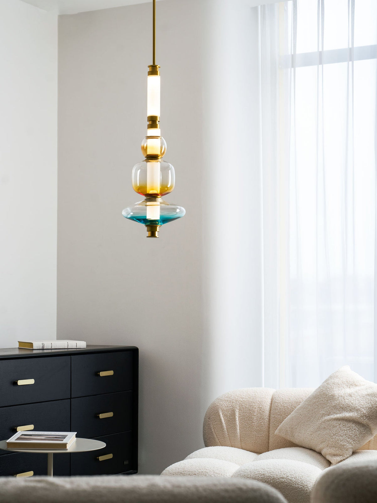 Linear Glass Pendant Light — Pendant Light | Maison Monashee — view 21