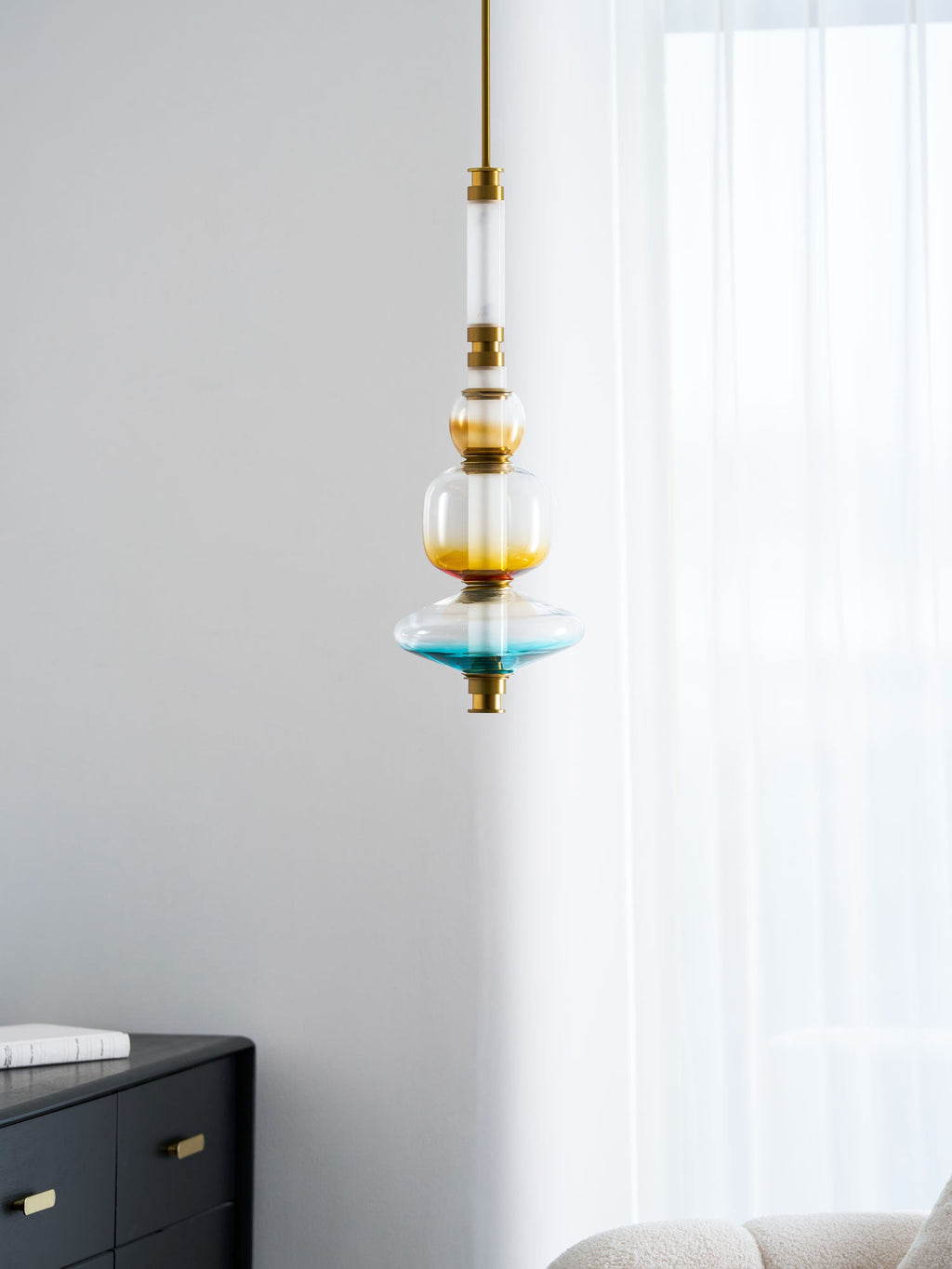 Linear Glass Pendant Light — Pendant Light | Maison Monashee — view 29