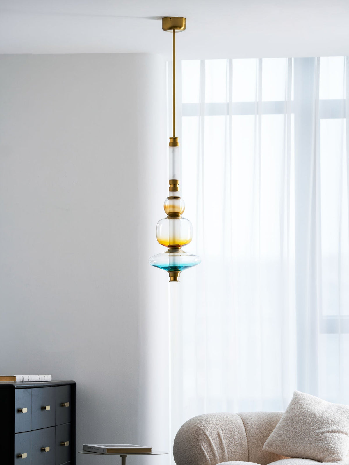 Linear Glass Pendant Light — Pendant Light | Maison Monashee — view 15