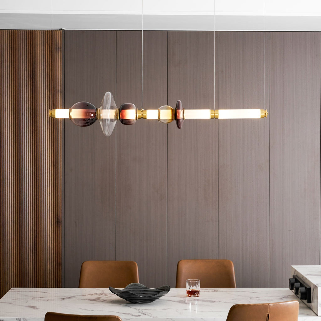 Linear Glass Pendant Light — Pendant Light | Maison Monashee — view 2