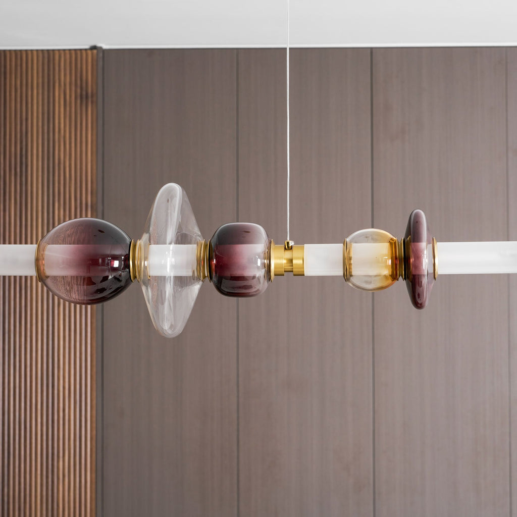 Linear Glass Pendant Light — Pendant Light | Maison Monashee — view 4