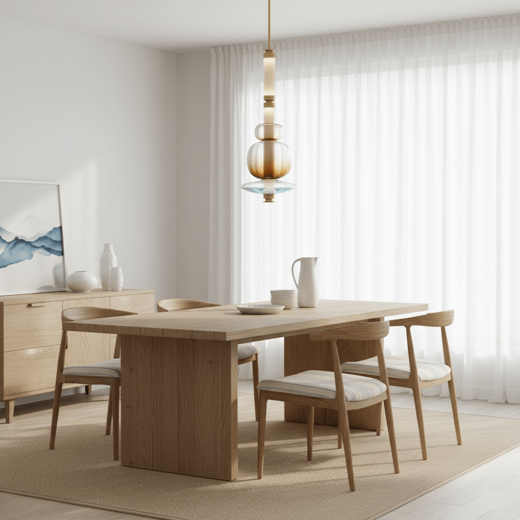 Linear Glass Pendant Light — Pendant Light | Maison Monashee — view 3
