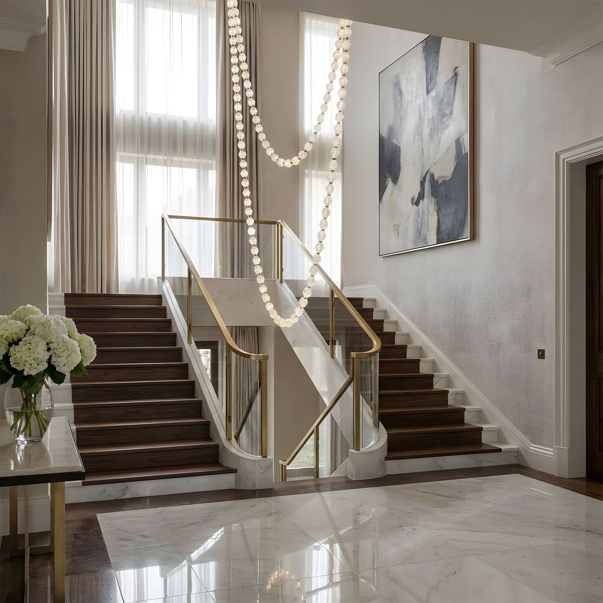 Glass Chain Chandelier — Chandelier | Maison Monashee — view 11
