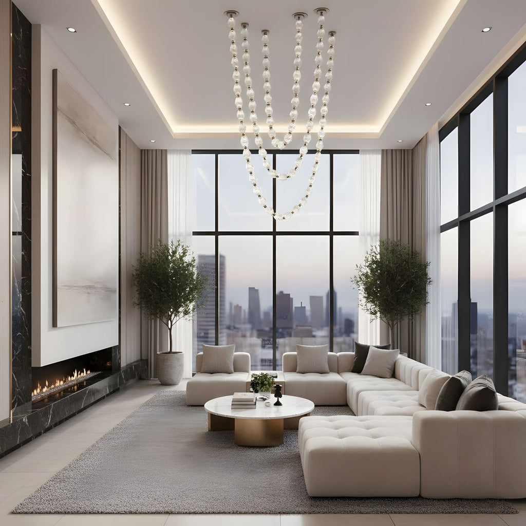 Glass Chain Chandelier — Chandelier | Maison Monashee — view 14