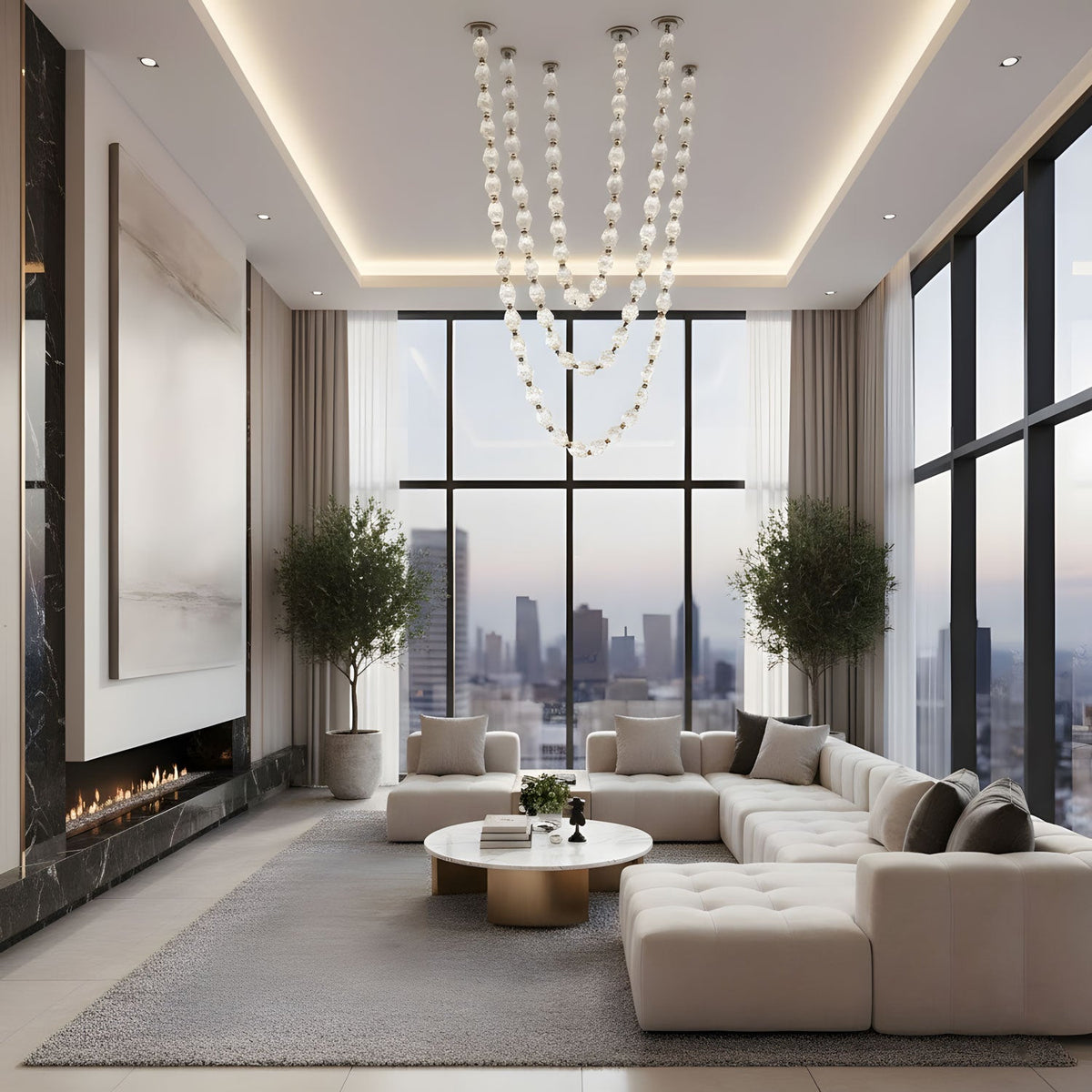 Glass Chain Chandelier — Chandelier | Maison Monashee — view 14