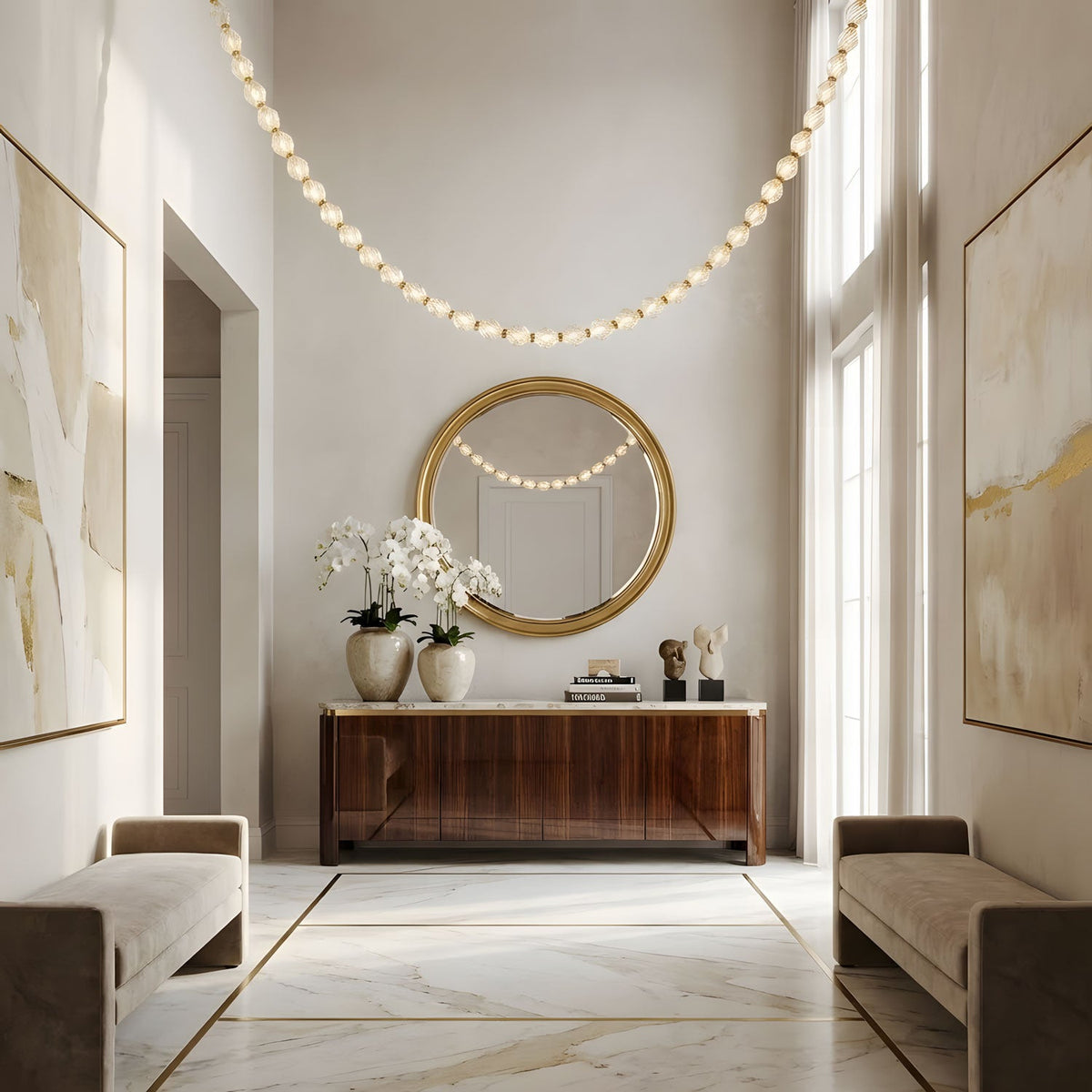 Glass Chain Chandelier — Chandelier | Maison Monashee — view 9