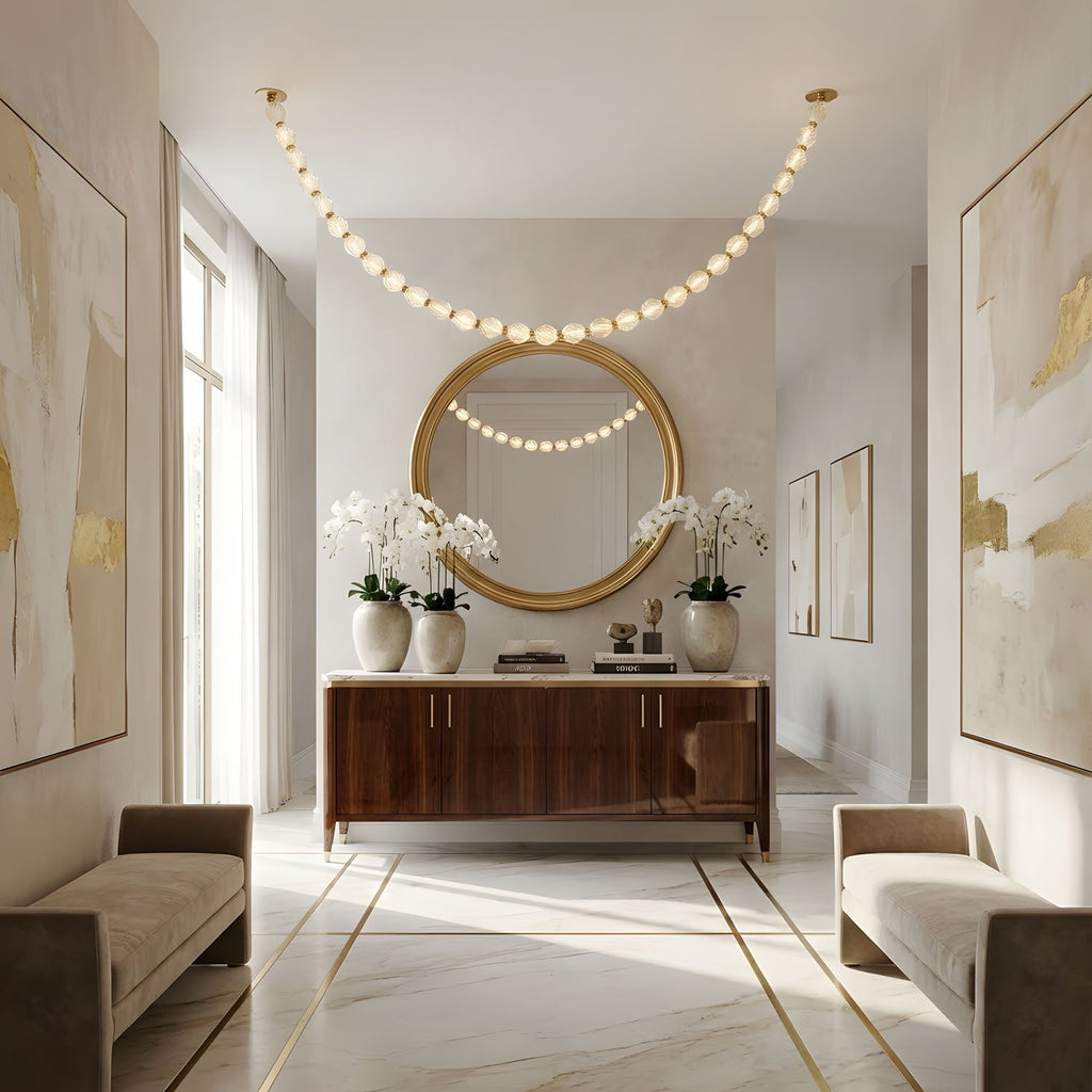 Glass Chain Chandelier — Chandelier | Maison Monashee — view 7