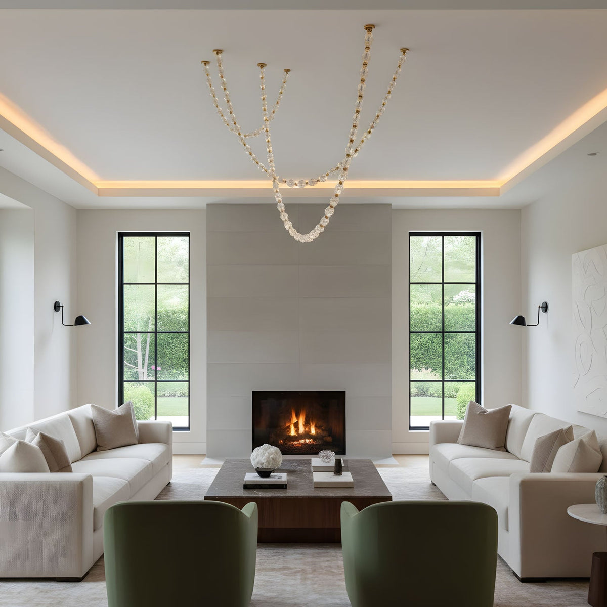 Glass Chain Chandelier — Chandelier | Maison Monashee — view 12