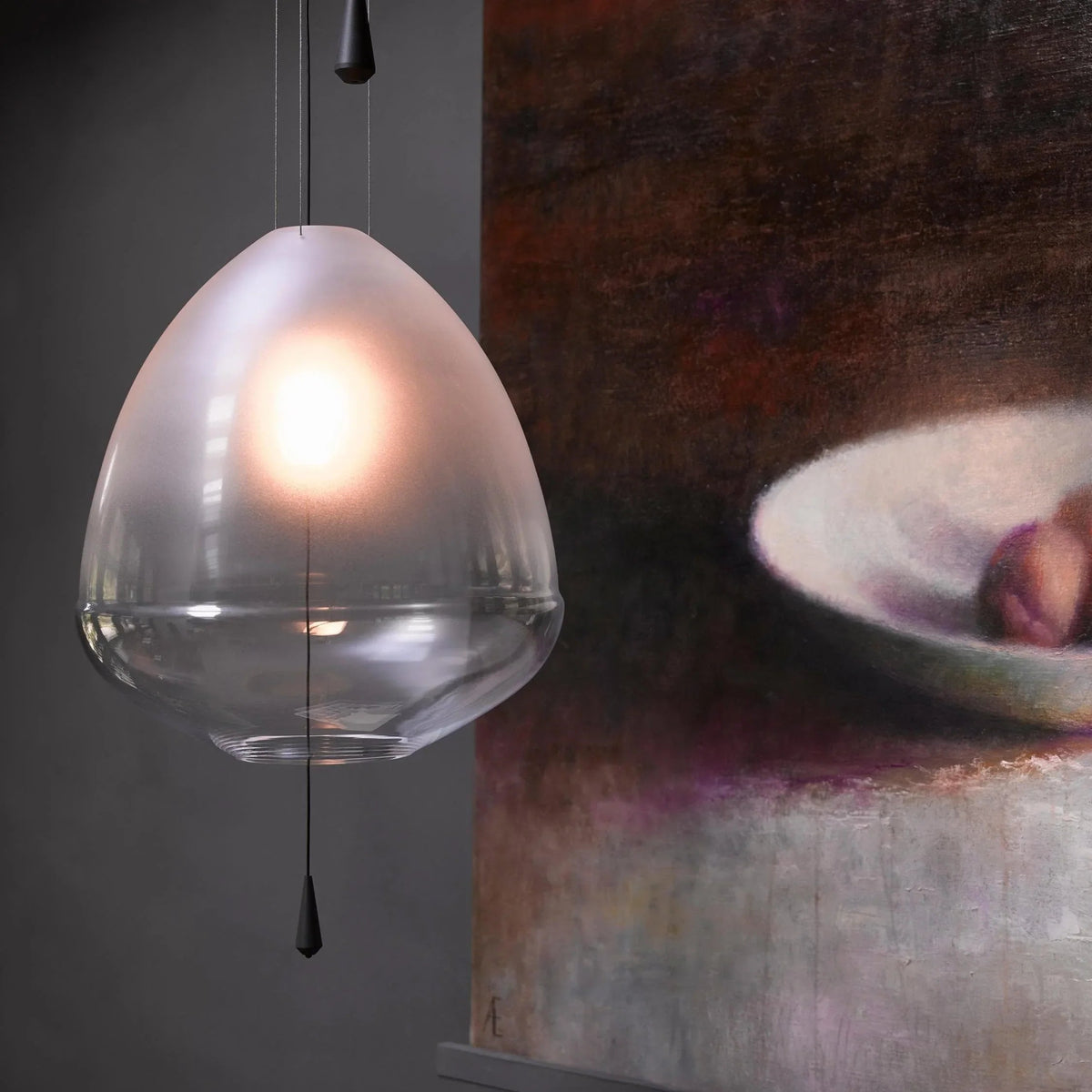 Smoked Grey Glass Pendant Light — Pendant Light | Maison Monashee — view 5