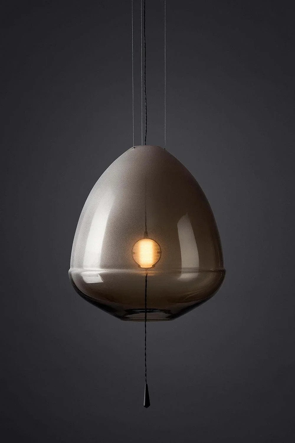Smoked Grey Glass Pendant Light — Pendant Light | Maison Monashee — view 13