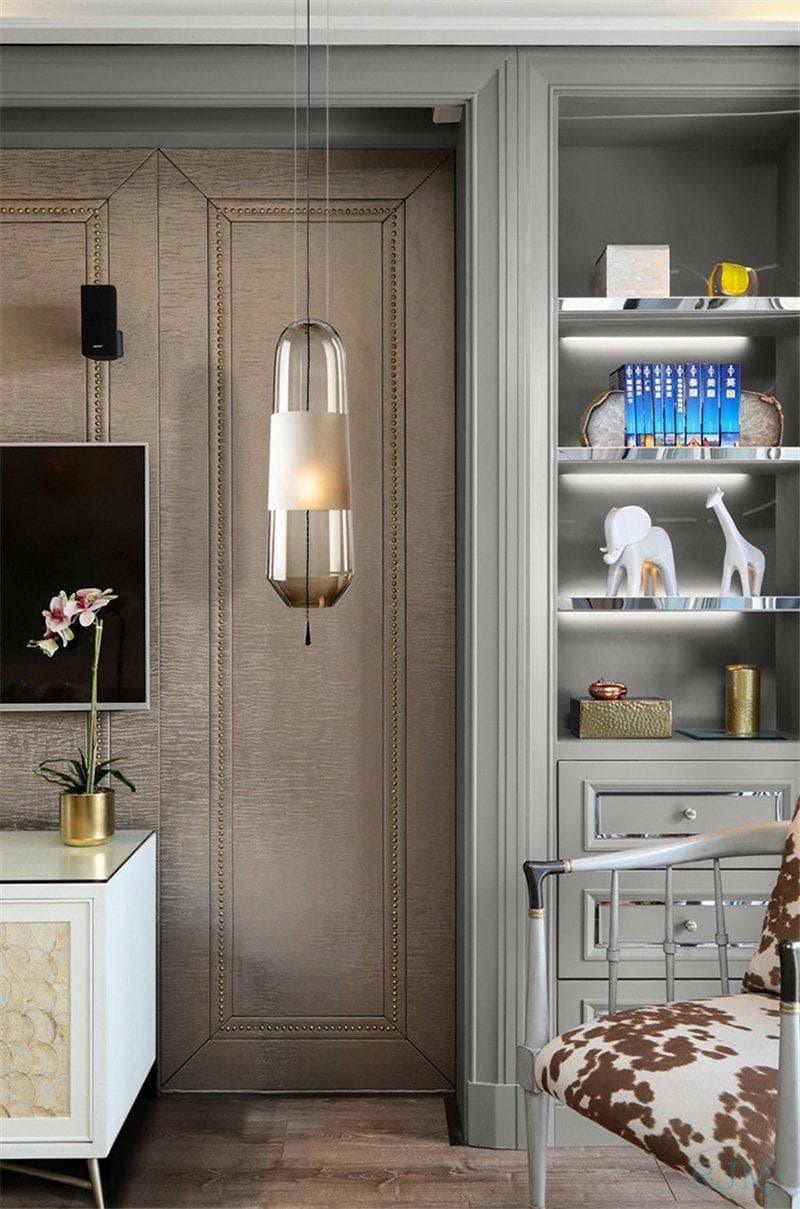 Smoked Grey Glass Pendant Light — Pendant Light | Maison Monashee — view 21