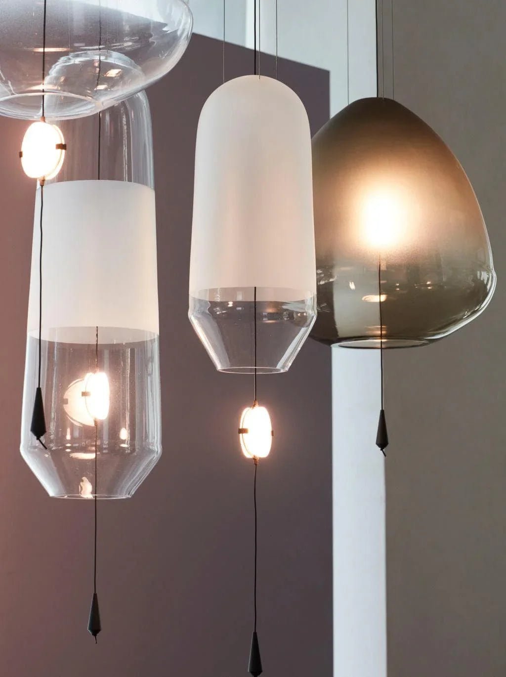 Smoked Grey Glass Pendant Light — Pendant Light | Maison Monashee — view 23