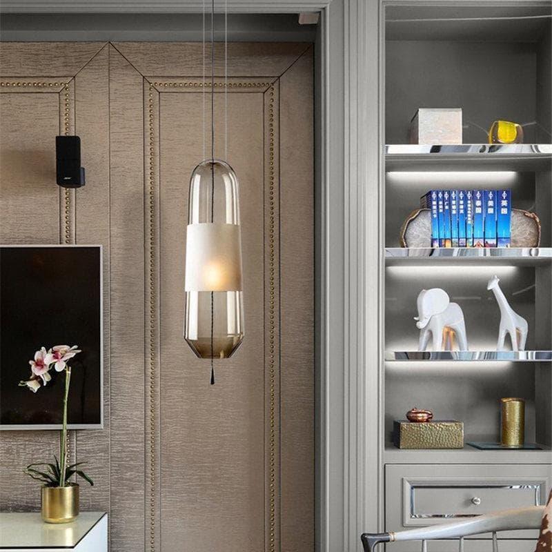 Smoked Grey Glass Pendant Light — Pendant Light | Maison Monashee — view 24