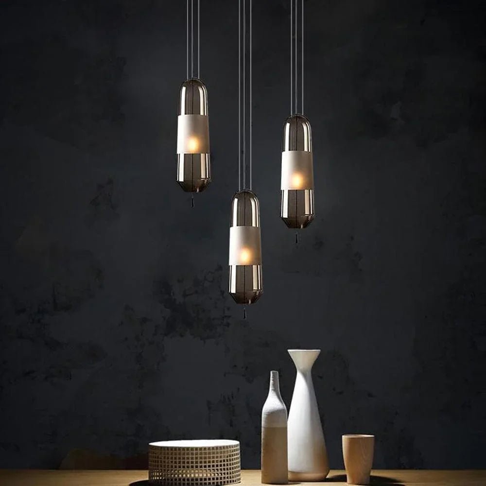 Smoked Grey Glass Pendant Light — Pendant Light | Maison Monashee — view 30