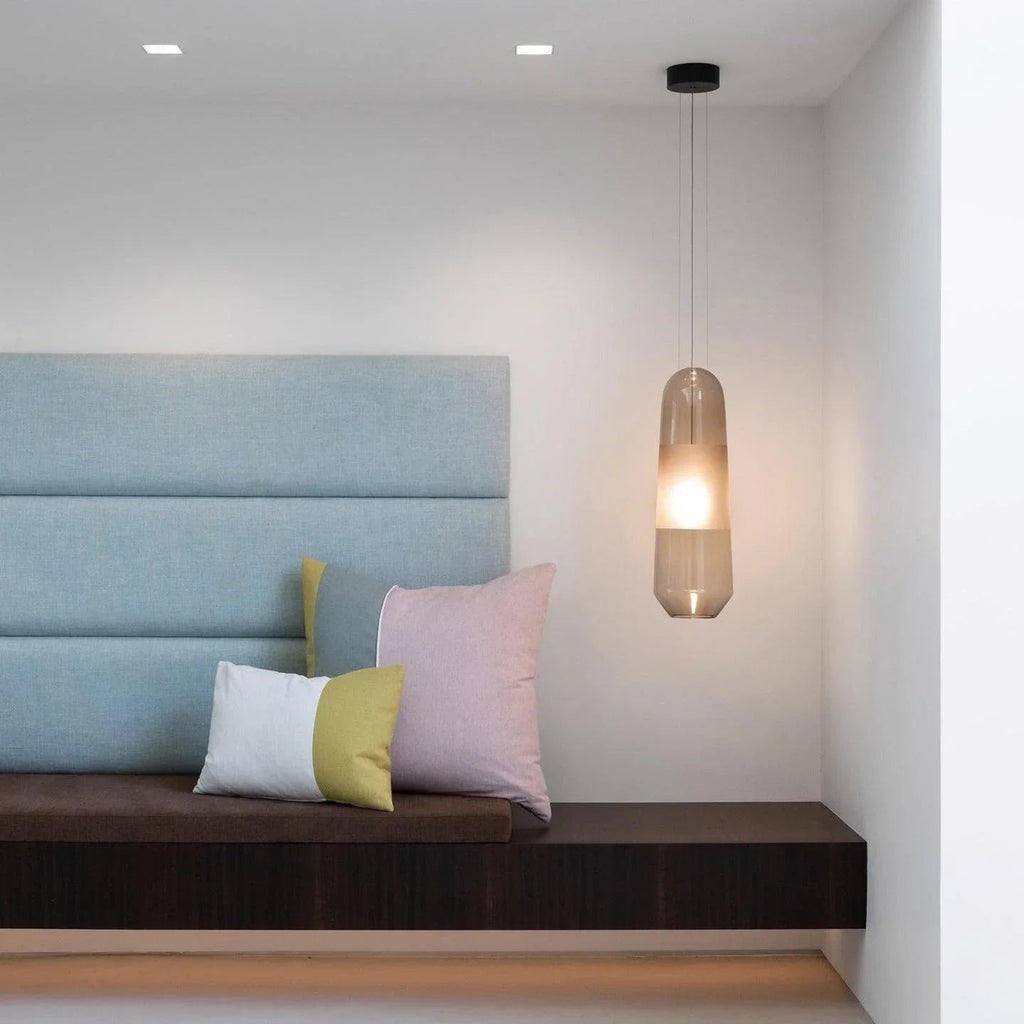 Smoked Grey Glass Pendant Light — Pendant Light | Maison Monashee — view 31