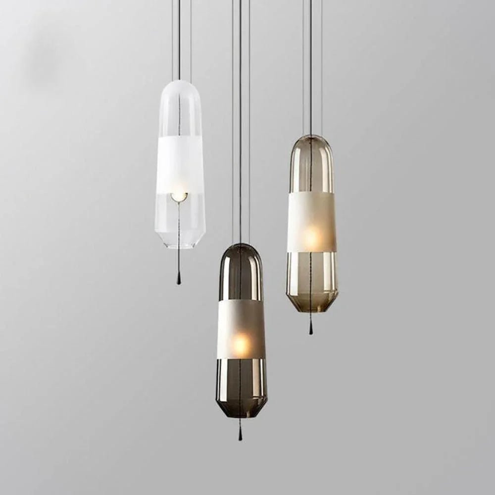 Smoked Grey Glass Pendant Light — Pendant Light | Maison Monashee — view 35