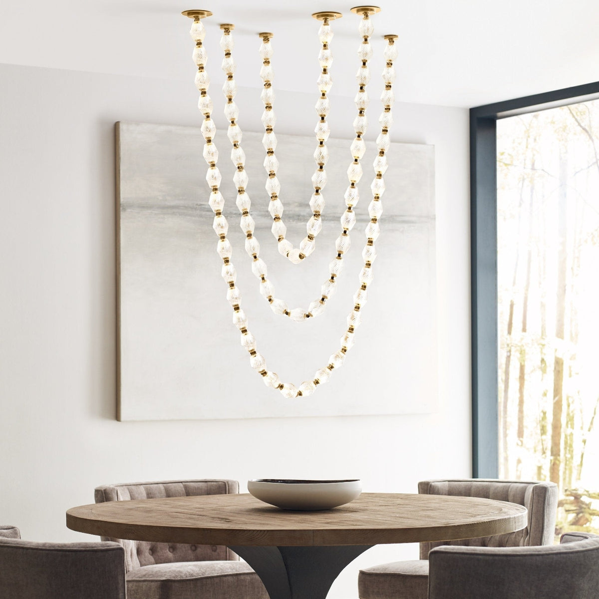 Glass Chain Chandelier — Chandelier | Maison Monashee — view 24