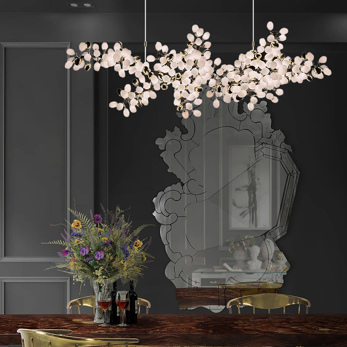 Gold Murano Glass Chandelier — Chandelier | Maison Monashee — view 5