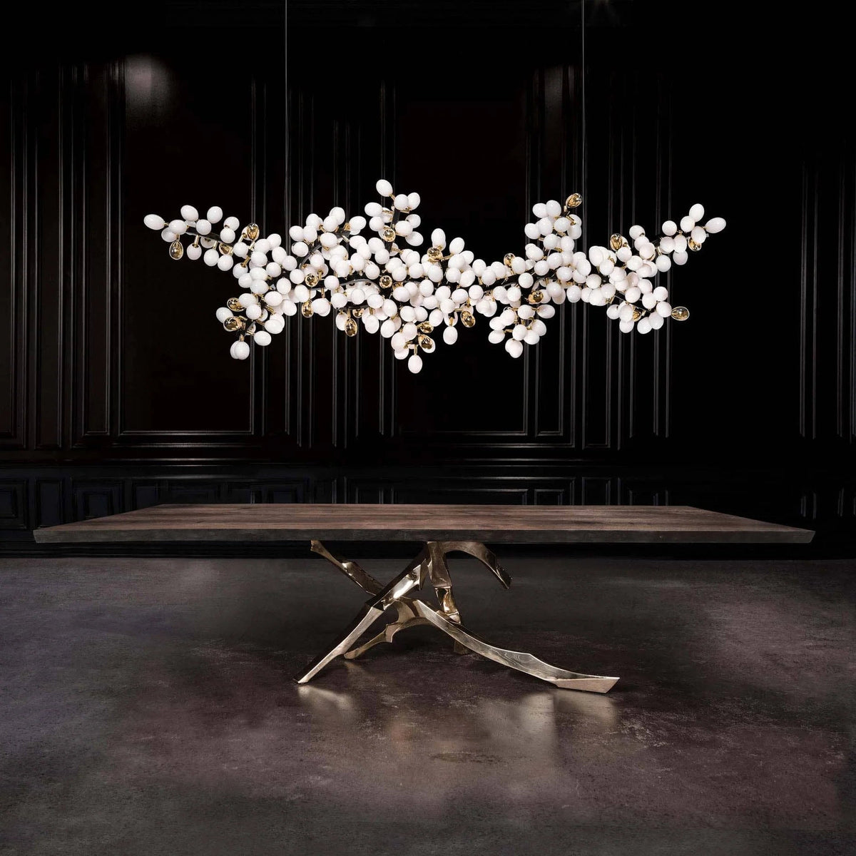 Gold Murano Glass Chandelier — Chandelier | Maison Monashee — view 3