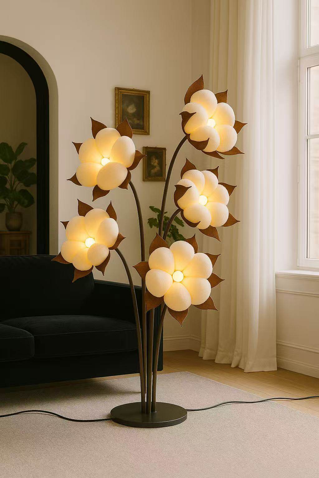 Green Flower Floor Lamp — Floor Lamp | Maison Monashee — view 14
