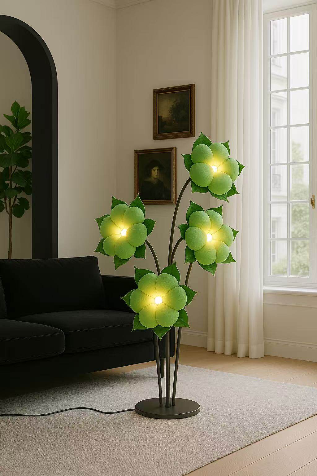 Green Flower Floor Lamp — Floor Lamp | Maison Monashee — view 15