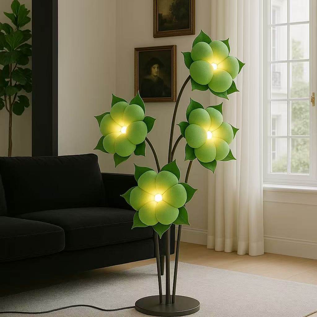 Green Flower Floor Lamp — Floor Lamp | Maison Monashee — view 2