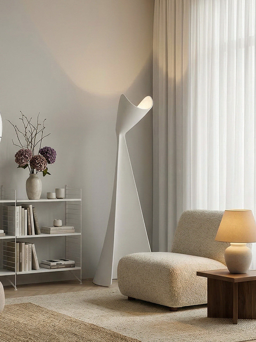 Modern Black Floor Lamp for Living Room — Floor Lamp | Maison Monashee — view 9