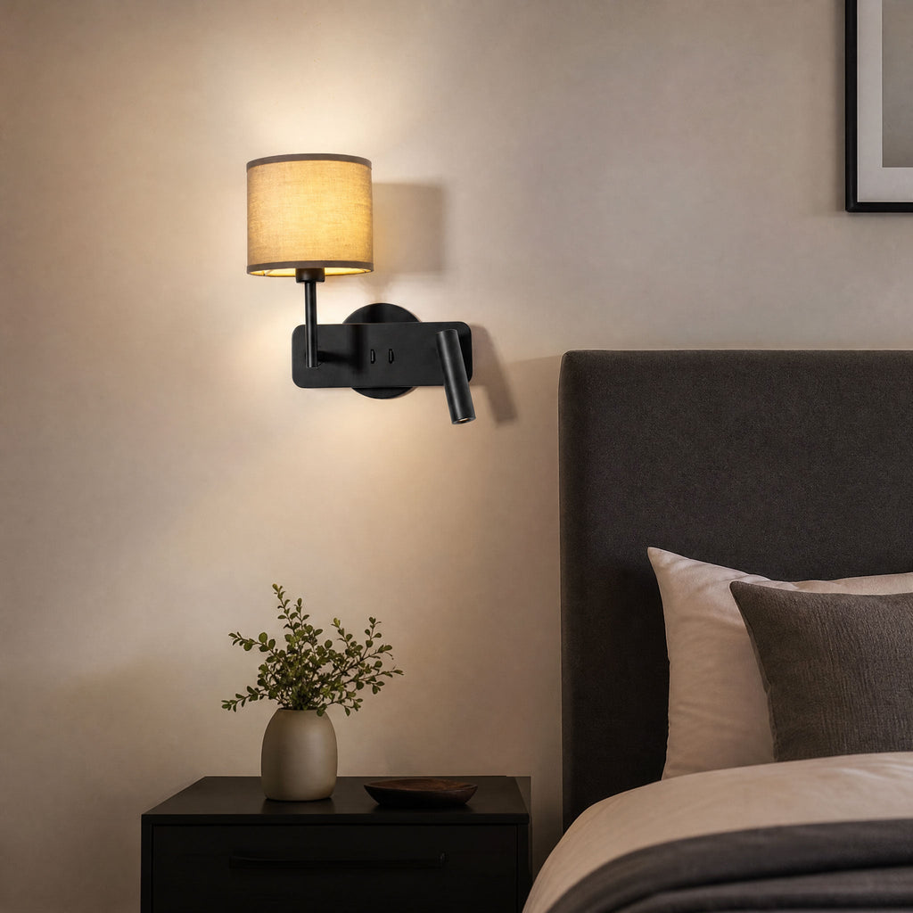 Black Bedside Sconce — Wall Sconce | Maison Monashee — view 3