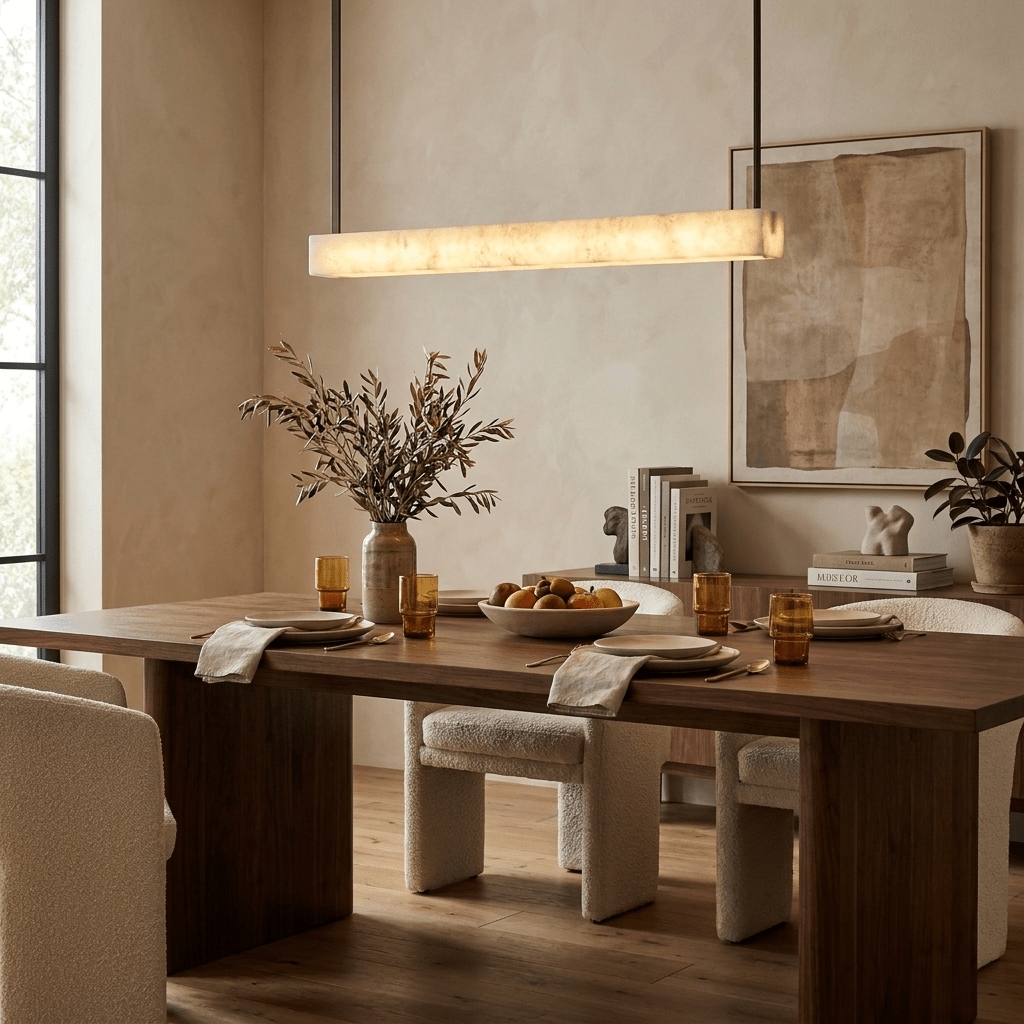 Alabaster Linear Pendant Light — Pendant Light | Maison Monashee — view 6