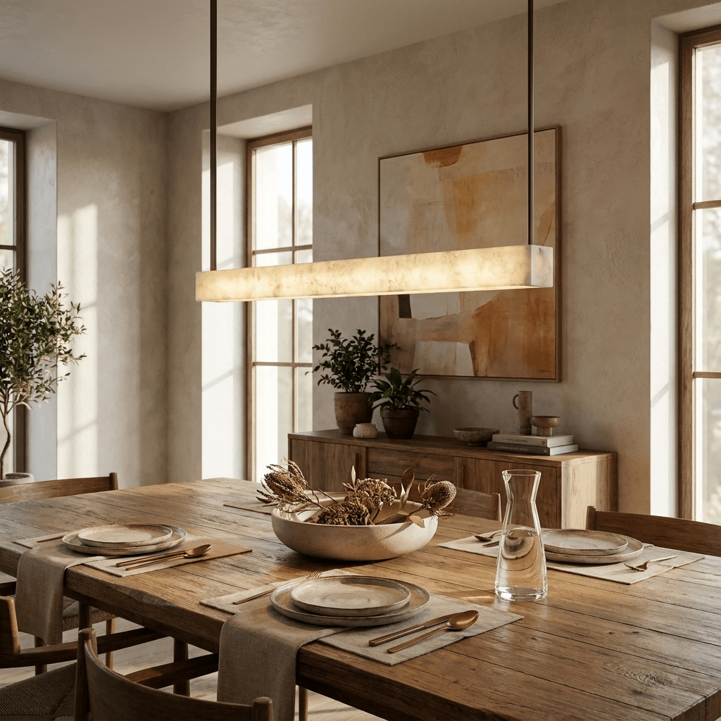 Alabaster Linear Pendant Light — Pendant Light | Maison Monashee — view 3