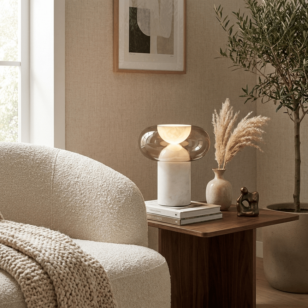 Glass Bowl Table Lamp — Table Lamp | Maison Monashee — view 4