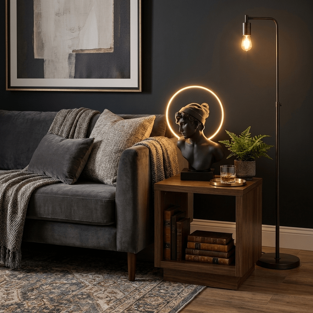 All Black Table Lamp — Table Lamp | Maison Monashee — view 7