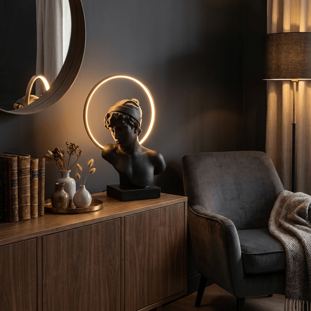 All Black Table Lamp — Table Lamp | Maison Monashee — view 2