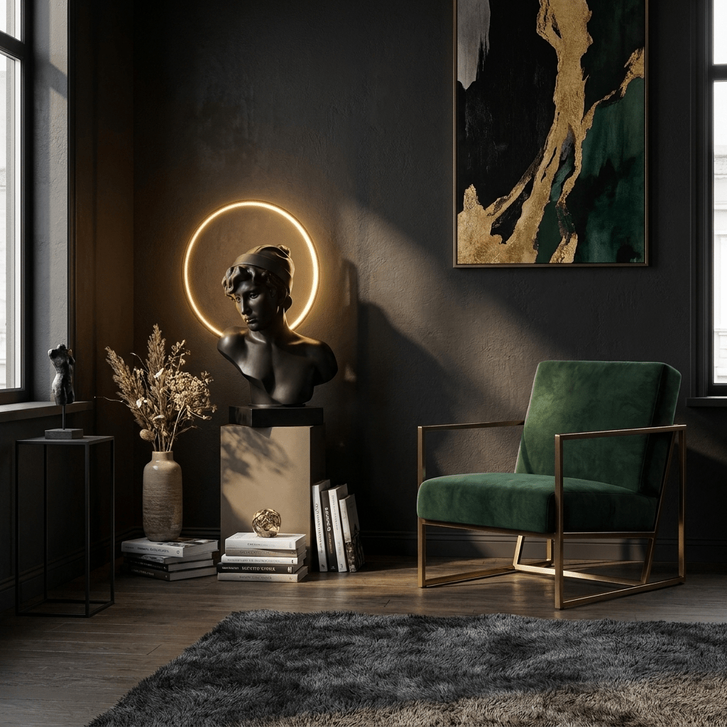 All Black Table Lamp — Table Lamp | Maison Monashee — view 4
