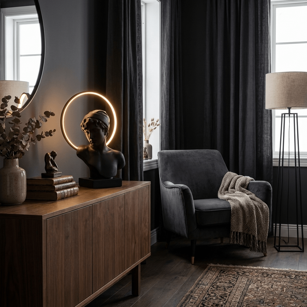 All Black Table Lamp — Table Lamp | Maison Monashee — view 5