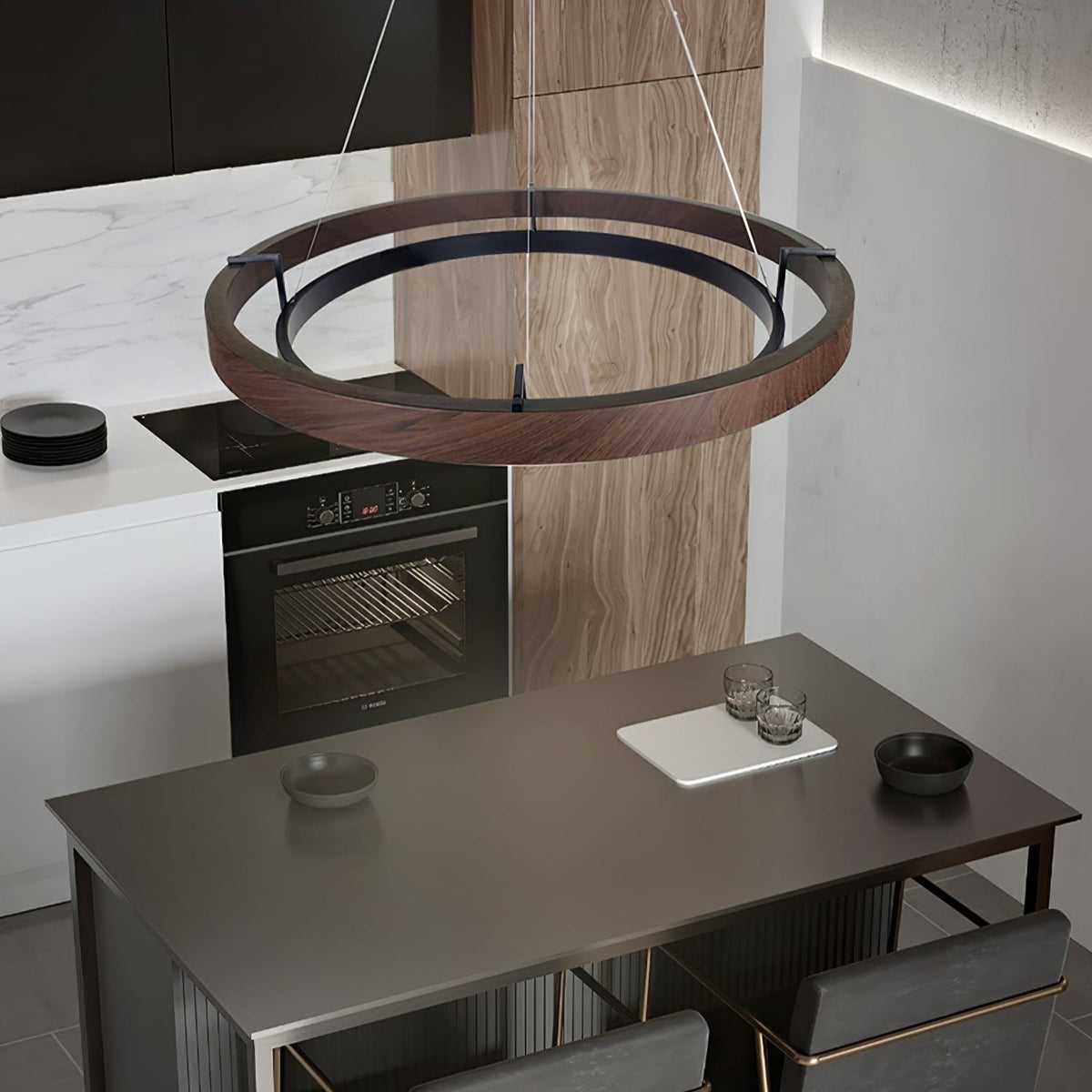 2 Ring Pendant Light — Pendant Light | Maison Monashee — view 2