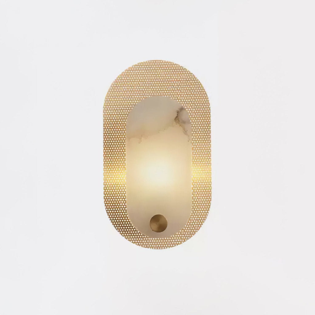 Brass Alabaster Sconce — Wall Sconce | Maison Monashee