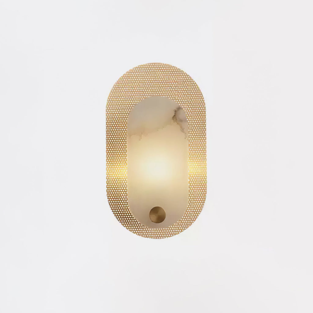 Brass Alabaster Sconce — Wall Sconce | Maison Monashee — view 11
