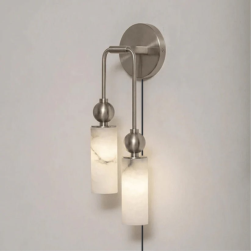 Modern White Wall Sconce — Wall Sconce | Maison Monashee — view 12