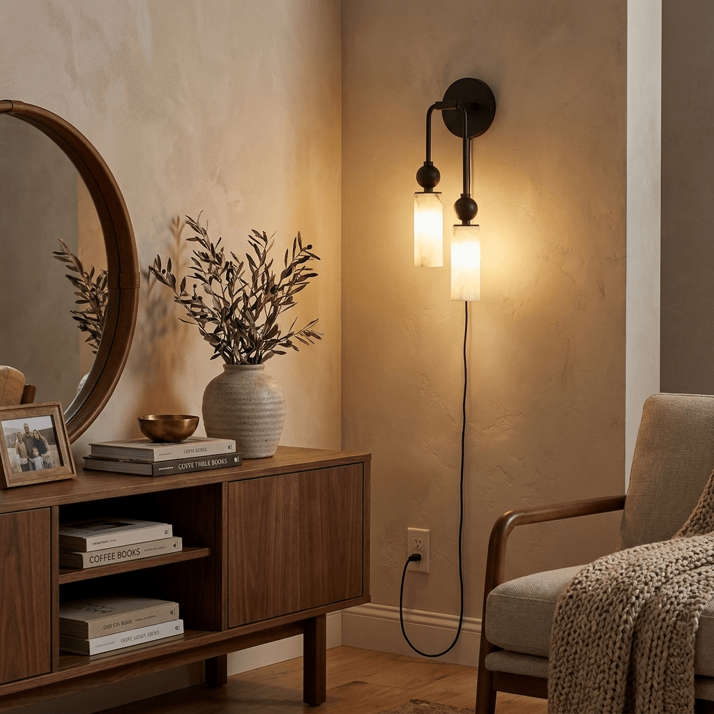 Modern White Wall Sconce — Wall Sconce | Maison Monashee — view 5