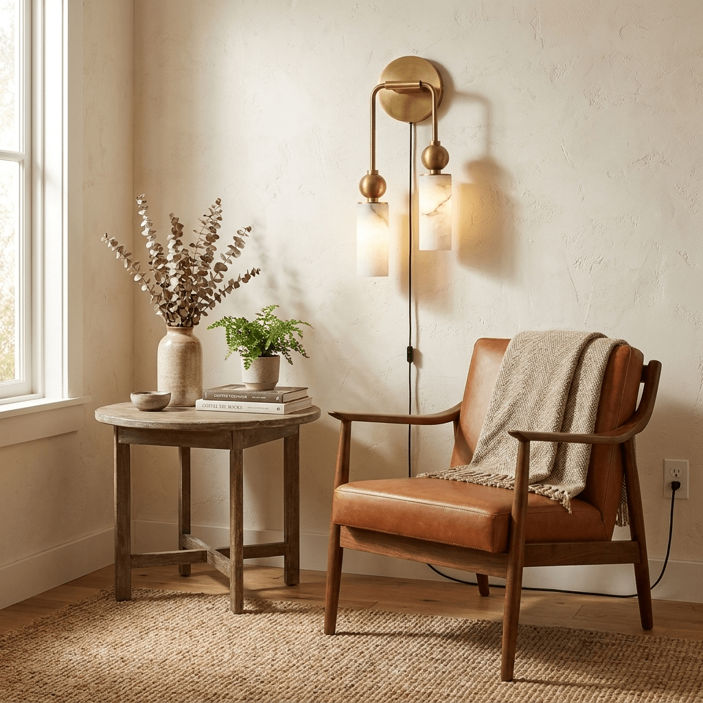 Modern White Wall Sconce — Wall Sconce | Maison Monashee — view 2