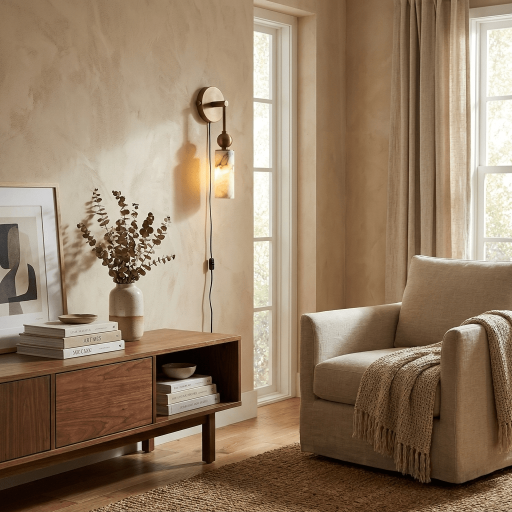 Modern White Wall Sconce — Wall Sconce | Maison Monashee — view 4