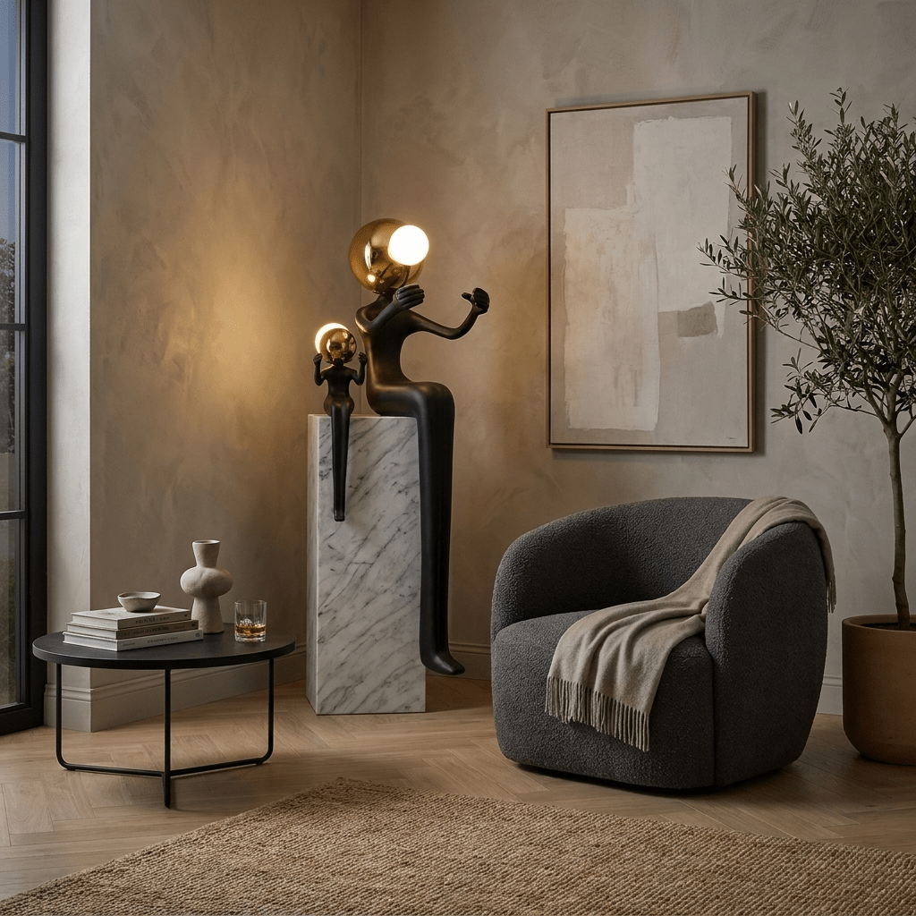 Stone Floor Lamp — Floor Lamp | Maison Monashee — view 3
